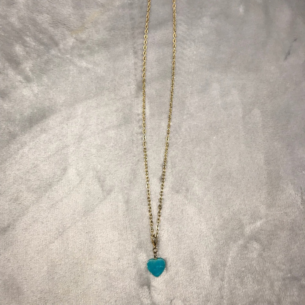 Long Anthropologie heart necklace
